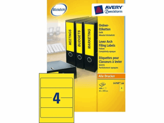RUGETIKET AVERY ZWECK L4769-100 192X61MM 400ST GL  artikel afbeelding