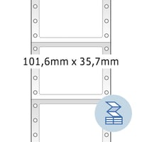 Etiket HERMA 8212 101.6x35.7mm 1-baans wit 4000 stuks