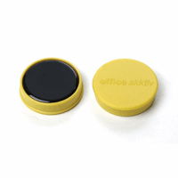 Ronde magneet, kunststof Ø 30 mm (Kleur: Geel)