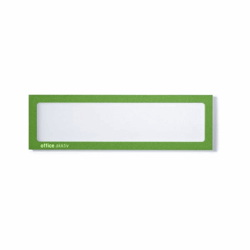 Magnetische infohoes voor titels, A4 staand / A5 liggend, 225x60 mm frame groen, VE = 10 stuks