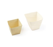 Bakje hout conisch 60ml, (FSC®), 45 x 45 x h45 mm