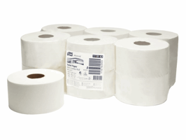 Toiletpapier Tork T2 Universal jumbo klein 1-laags 240m wit 110163