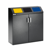 Verzamelstation voor kringloopmateriaal, inhoud 3x50 l, zilverkleurig