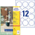 Etiket Avery Zweckform L3416 rond 60mm wit