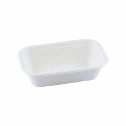 Suikerriet bakje rechthoek 650ml 205x130x56mm, kleur wit artikel afbeelding