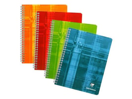 Clairefontaine Spiraalblok 220 x 170 mm, Geruit 5 mm, Assorti (pak 5 blokken)