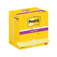 Memoblok Post-it 655 Super Sticky 76x127mm Canary yellow