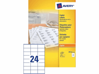 ETIKET AVERY DP246-100 70X36MM 2400ST artikel afbeelding