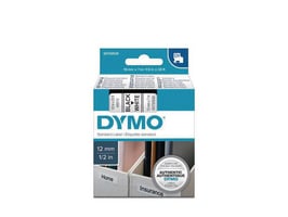 Dymo D1 Labelcassette, 12 mm x 7 m, Zwart op Wit