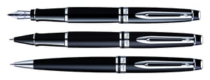 Rollerpen Waterman Expert black lacquer CT fijn