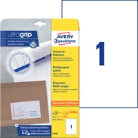 Etiket Avery Zweckform 6119 210x297mm A4 wit 25stuks