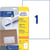 Etiket Avery Zweckform 6119 210x297mm A4 wit 25stuks