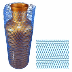 Buisnet voor Ø 200-300 mm x 100 m, Standaard kwaliteit,  Kleur  Blauw, Losse rol artikel afbeelding