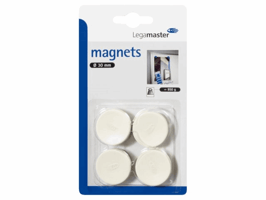Magneet Legamaster 30mm 850gr wit 4 stuks