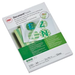 Lamineerhoes GBC glanzend foliedikte 75 µm, VE = 100 stuks voor formaat A4