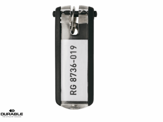 SLEUTELLABEL DURABLE MET RING ZWART artikel afbeelding