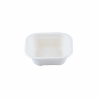 Suikerriet bakje 240ml 130x130x42mm, kleur wit