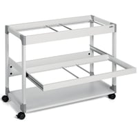 Hangmappenwagen MULTI DUO voor 200 mappen, 2 etages met laden lichtgrijs