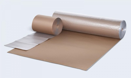 Noppenfolie versterkt met kraftpapier