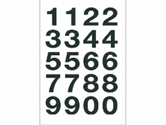 ETIKET HERMA 4136 GETAL 20X18MM 0-9 TRANSPARANT artikel afbeelding