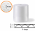 Noppenfolie 75cm/100m rol/100my/3-laags 10 mm nop - Perforatie om de 15 cm artikel afbeelding