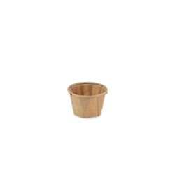 Bakje papier (FSC®) rond bruin 1.0oz / 30ml , ø 44 x h27mm