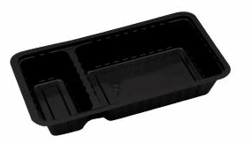A-Bakje Type A12+1 203x110x35 PS Zwart Inhoud 400CC. Sausinhoud 120CC. Doosinhoud 750 St.