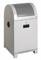 ProfiLine recycling afvalbak met afvalzakhouder 40 ltr, Hailo, kleur witaluminium/grijs, model VB 094193