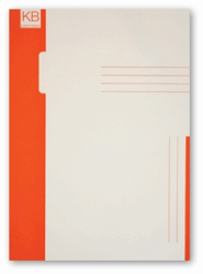 Trias binnenmap afmeting 31x22,5cm. Kleur oranje. artikel afbeelding