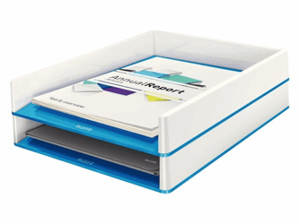BRIEVENBAK LEITZ WOW WIT/BLAUW artikel afbeelding