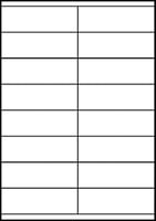 Etiket Avery Zweckform 3423 105x35mm wit 1600stuks