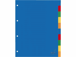 Tabbladen Kangaro 4-gaats A410 10-delig assorti PP