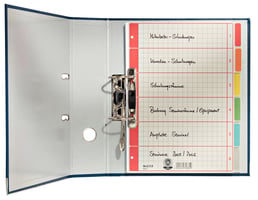 Tabbladen Leitz 4-gaats 4350 6-delig grijs karton