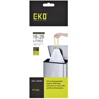 Afvalzak EKO met trekband wit 18-28 liter type F1