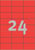 Etiket Avery Zweckform 3448 70x37mm rood 2400stuks