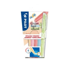 Markeerstift PILOT Frixion Naturel set à 6 kleuren