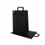 Papieren draagtas met platte zwarte handgreep 22+11x36cm, 80 grams, kleur zwart artikel afbeelding