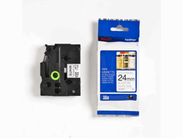 Brother TZe-N251 Tape, Niet Gelamineerd, 24 mm x 8 m, Zwart op Wit
