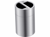 Recycling afvalbak grote capaciteit 2x60 ltr, kleur aluminium, model VB 667765 artikel afbeelding