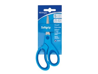 Westcott Schaar Kind Softgrip 13 cm Blauw