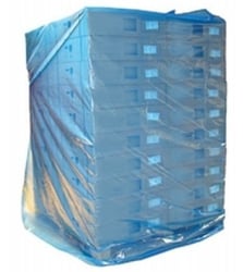 LDPE Krimphoes 130x50x210cm. 29my. Blauw.