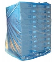 LDPE Krimphoes 130x50x210cm. 29my. Blauw.