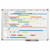 Maand-/jaarplanner, 2x6 maanden, inclusief toebehorenset hoogte 900 mm, staal breedte 600 mm