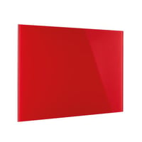 Designbord van glas, magnetisch b x h = 600x400 mm kleur intensief rood