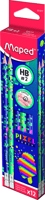 Potlood Maped Pixel Party met gum set à 12 stuks