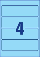 Rugetiket Avery breed 61x192mm zelfklevend blauw