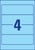 Rugetiket Avery breed 61x192mm zelfklevend blauw
