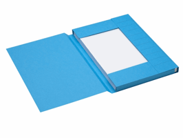 Dossiermap Secolor folio 3 klep 100% gerecycled karton 250 gr blauw