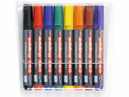 Edding Whiteboard marker 360 1,5 - 3 mm, assorti (pak 8 stuks)