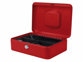 Geldkist Pavo 250x180x90mm rood